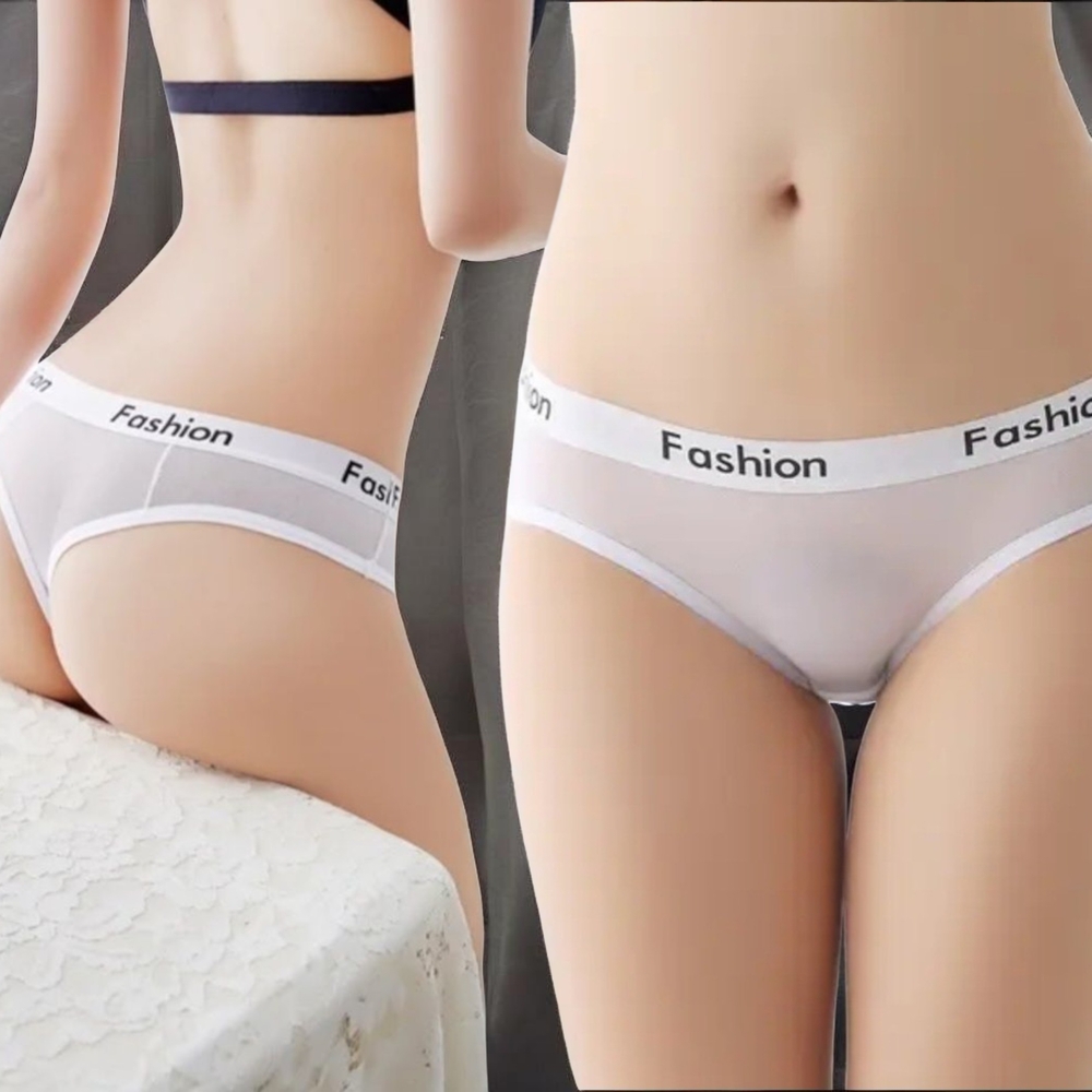 Women’s White Sheer Thong Panty – Lightweight, Stretchy & Comfortable